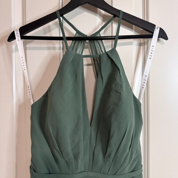 Azazie Evalleen Bridesmaid Dress, A10 Eucalyptus - Picture 3 of 5